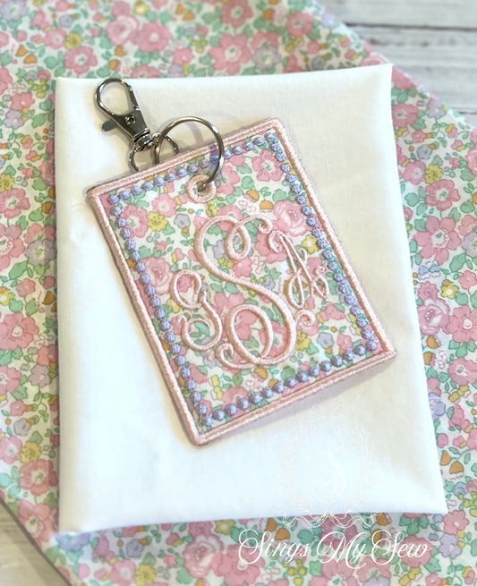 Floral Name Bag Tag