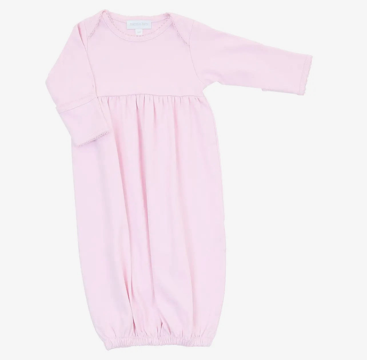 Picot Trimmed Gown (Solid Pink)