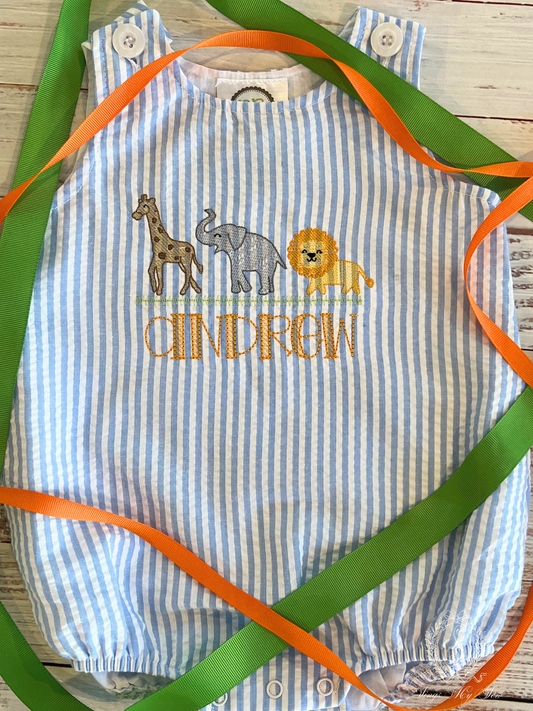 Seersucker Sun Bubble (Light Blue)