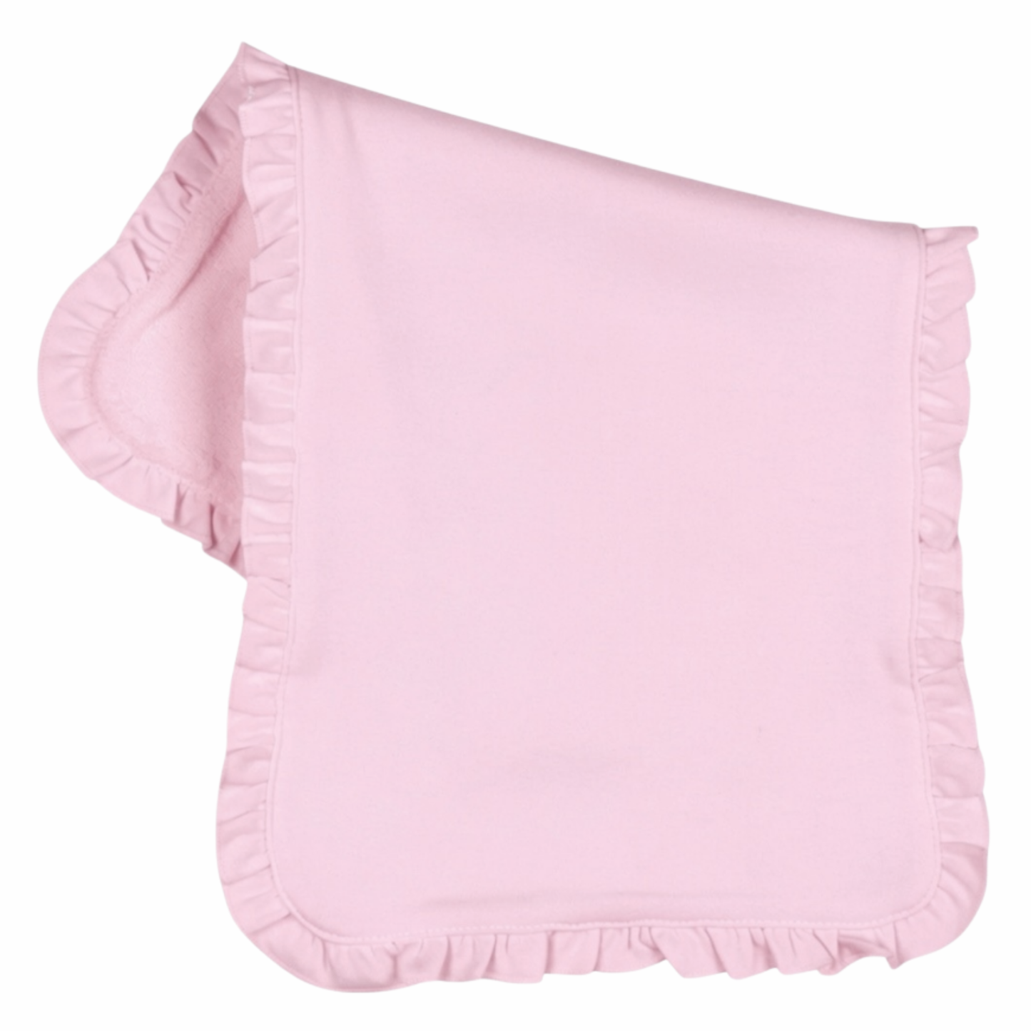 Ruffle Bib & Burp Cloth (Pink)