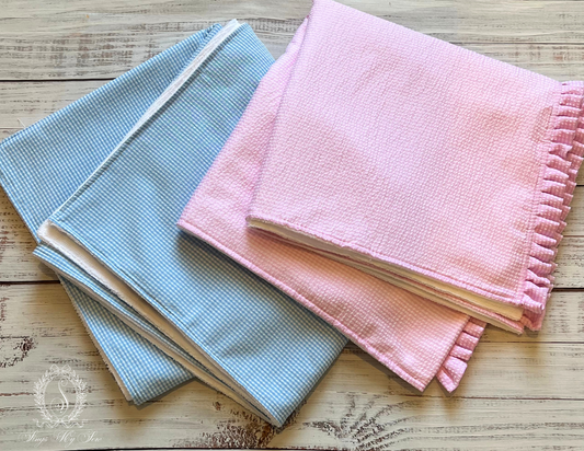 Seersucker Gingham Towels