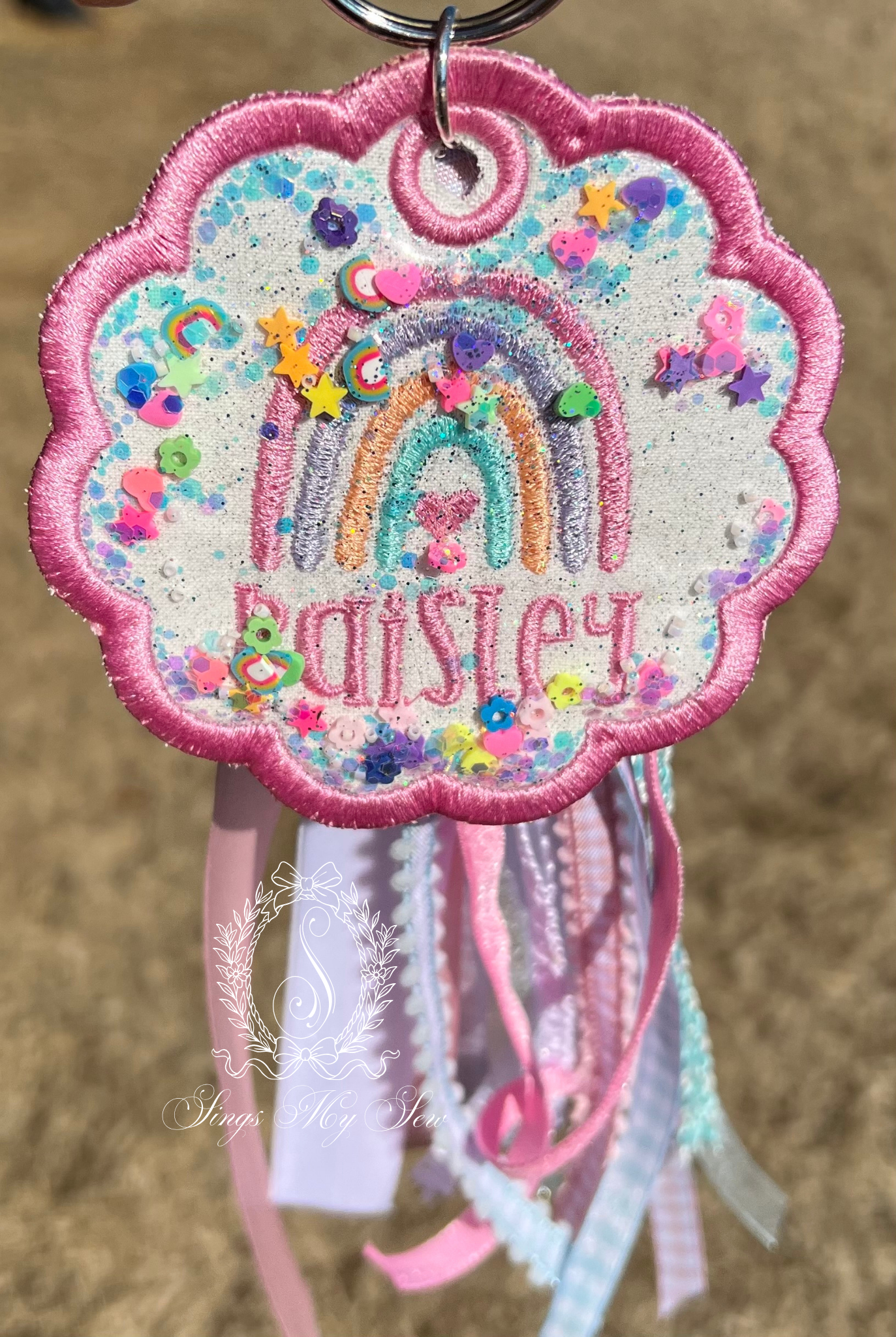 Rainbow Name Bag Tag