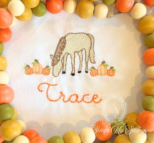 Horse in Pumpkin Patch Shirt