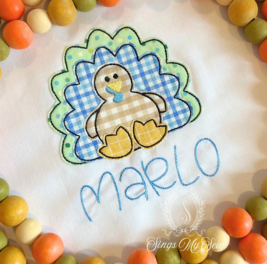 Turkey Applique Name Shirt