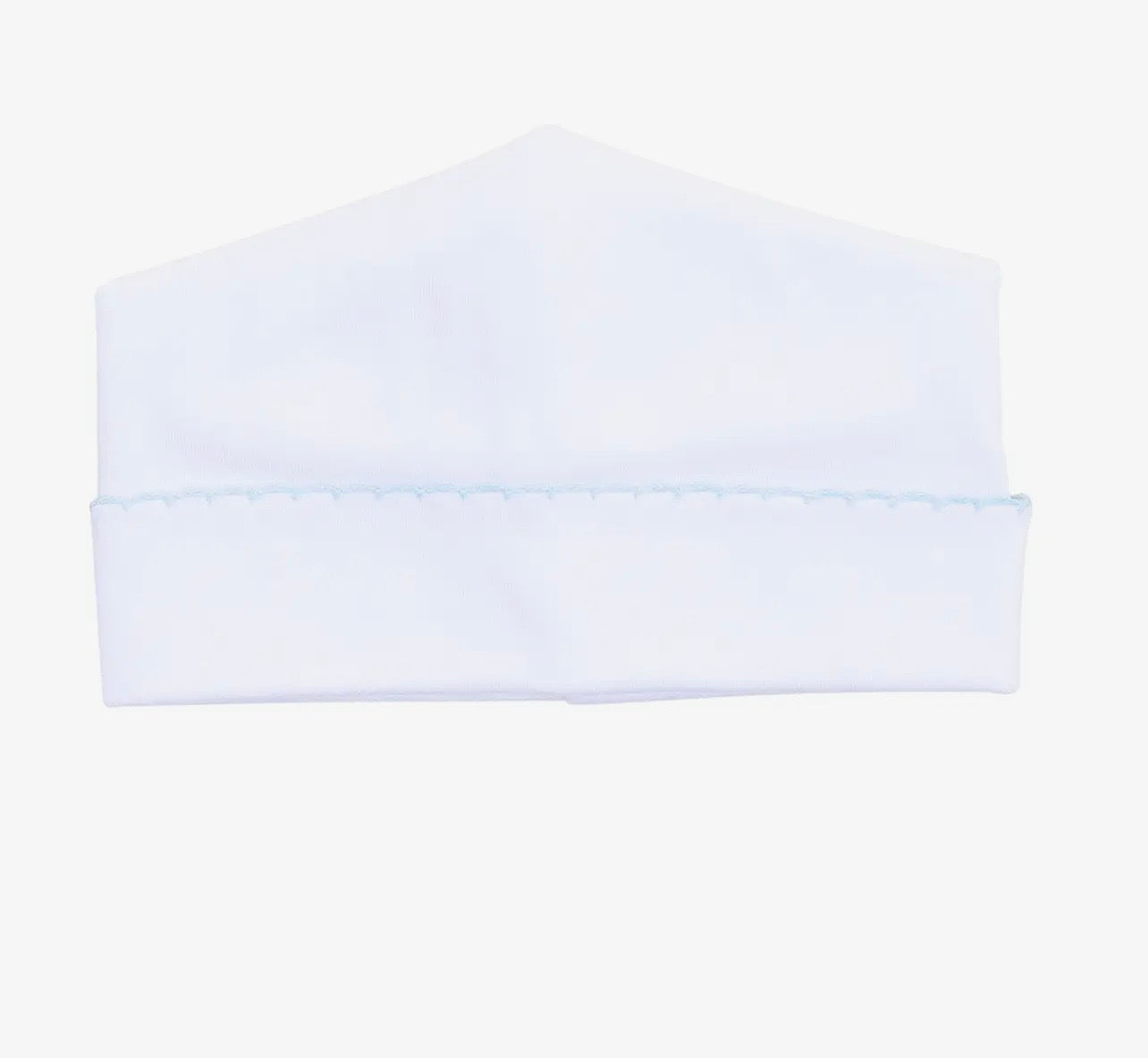 Picot Trimmed Gown (White with Blue)