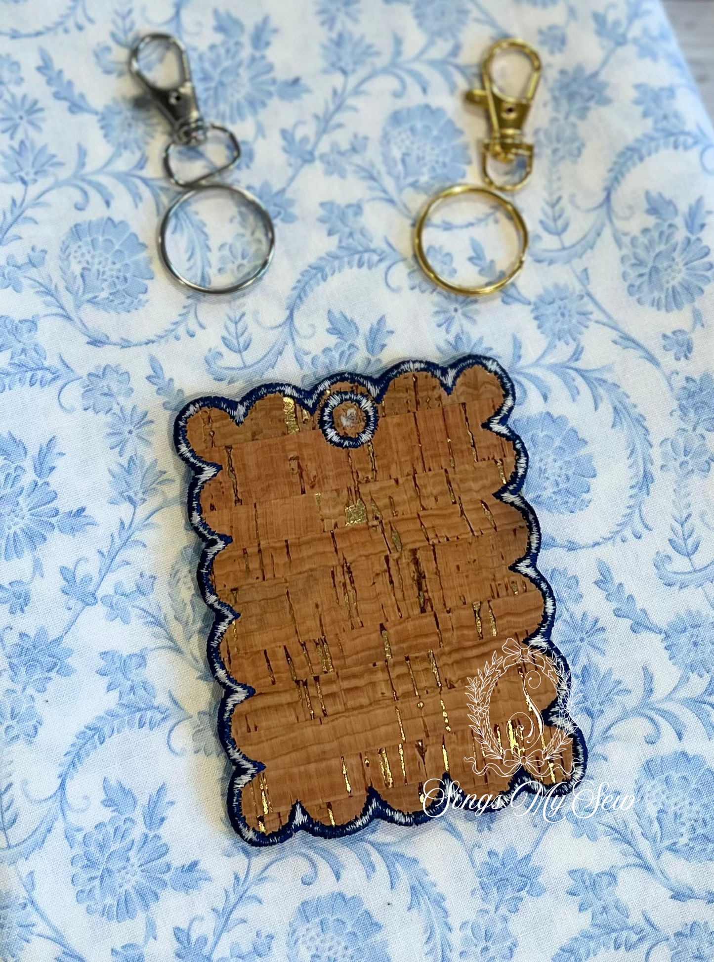 Rectangle Scalloped Name Bag Tag