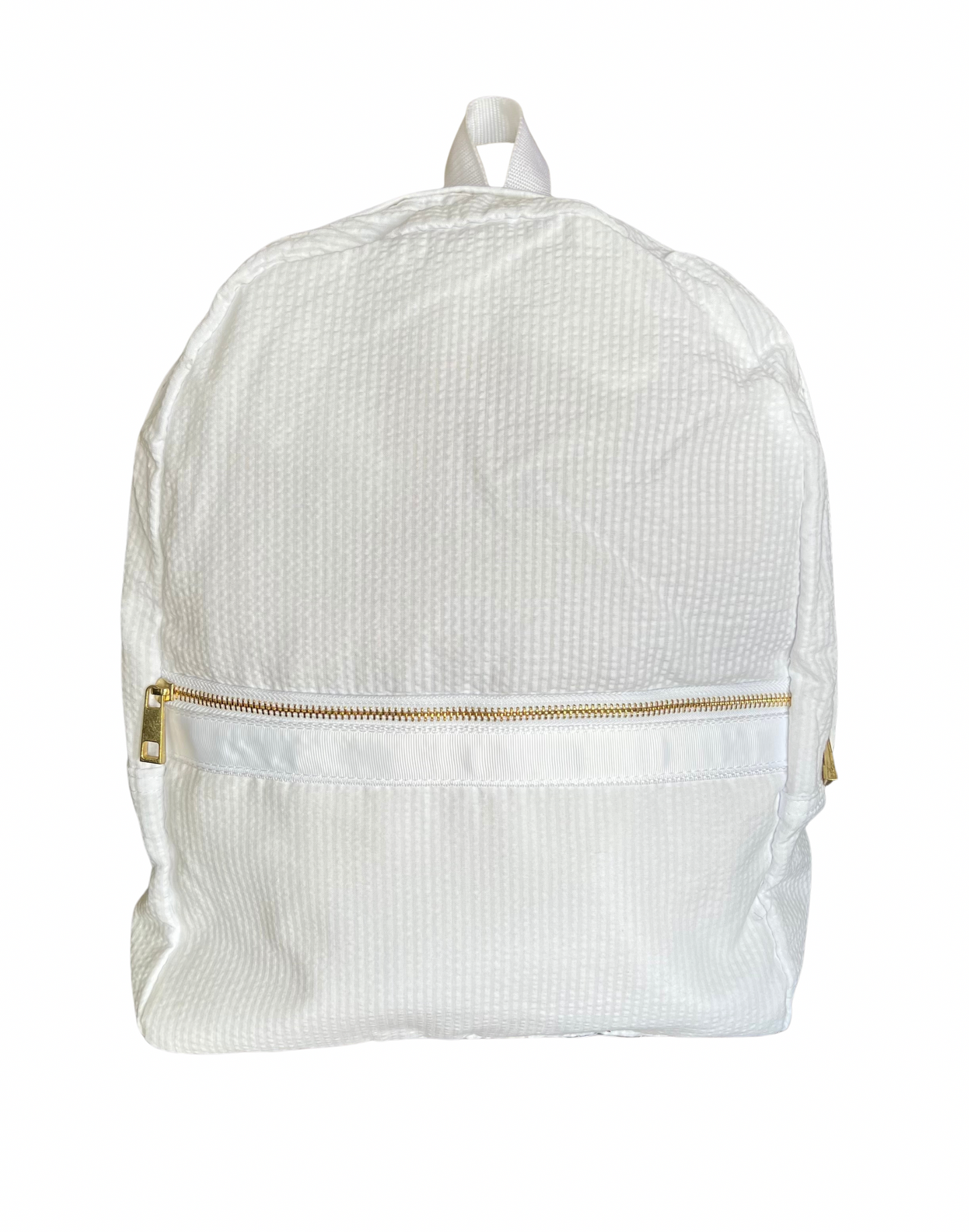 Seersucker Backpack (White)