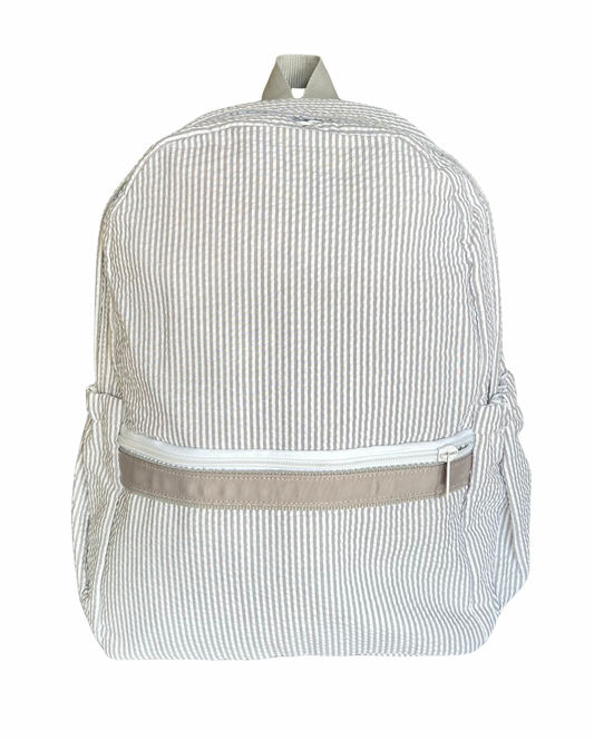 Seersucker Backpack (Gray)
