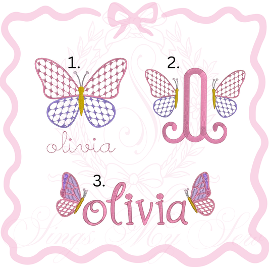 Tri-Fold Burp Cloth (Butterflies)
