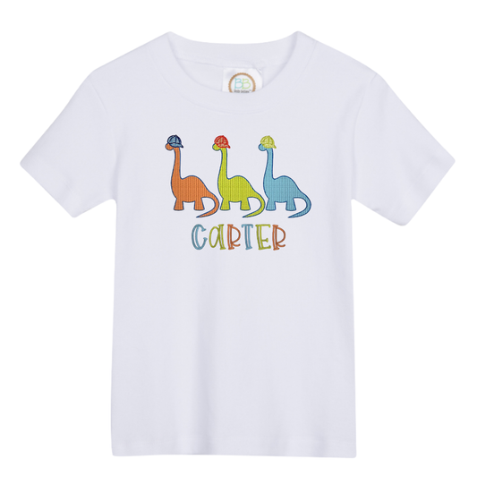 Dino Trio Name Shirt