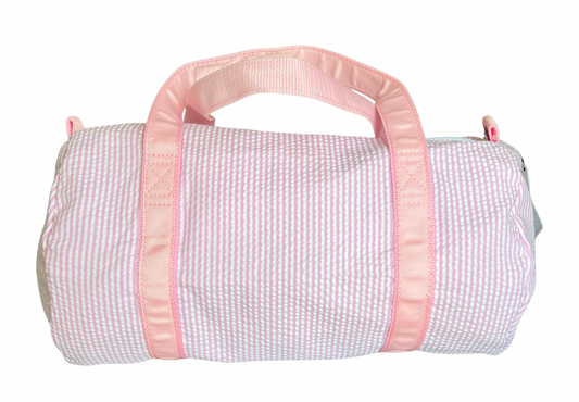 Seersucker Duffle Bag (Pink)