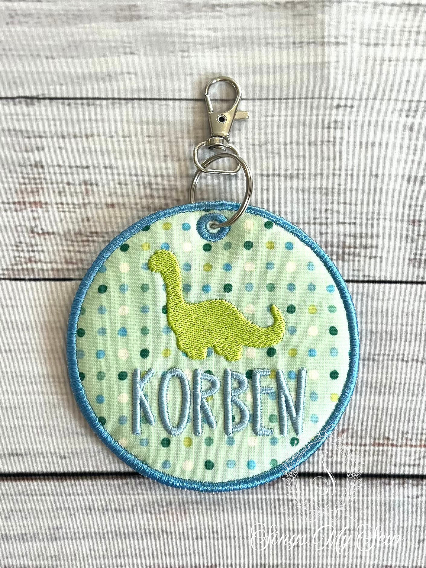 Dino Name Bag Tag