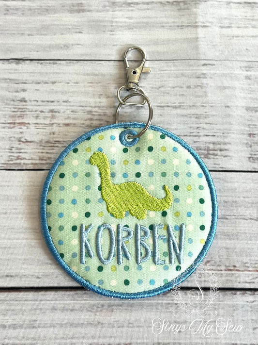 Dino Name Bag Tag