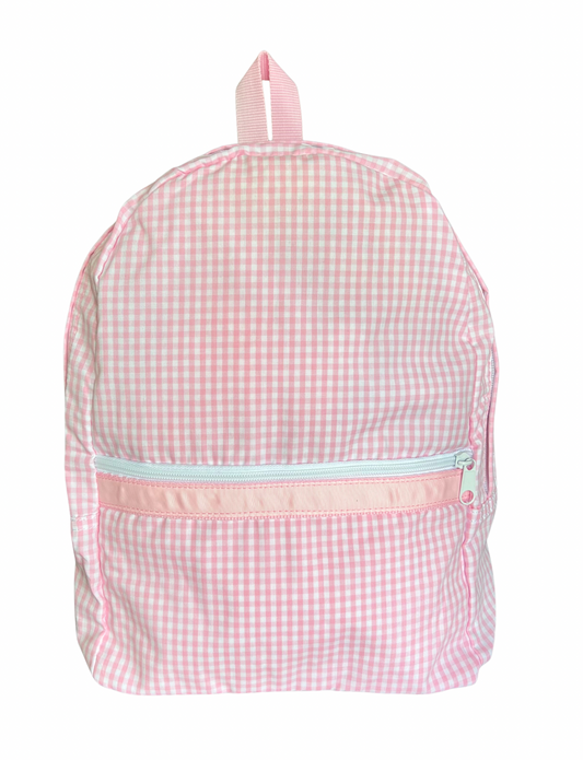 Gingham Backpack (Pink)