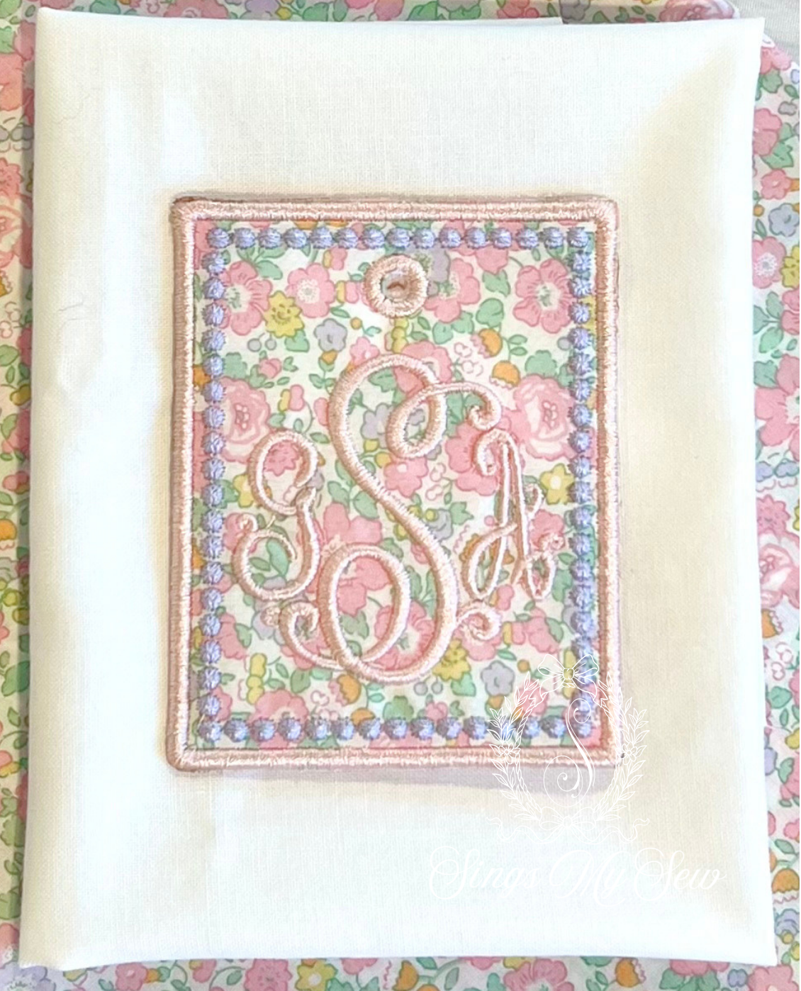 Floral Name Bag Tag