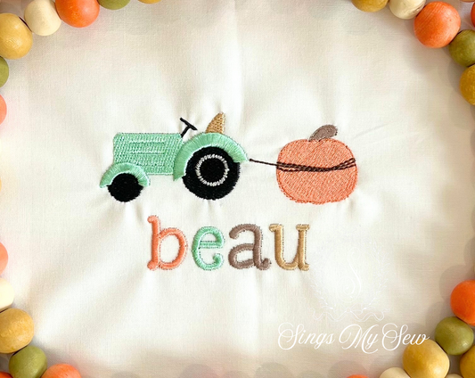 Tractor Pulling Pumpkin Shirt