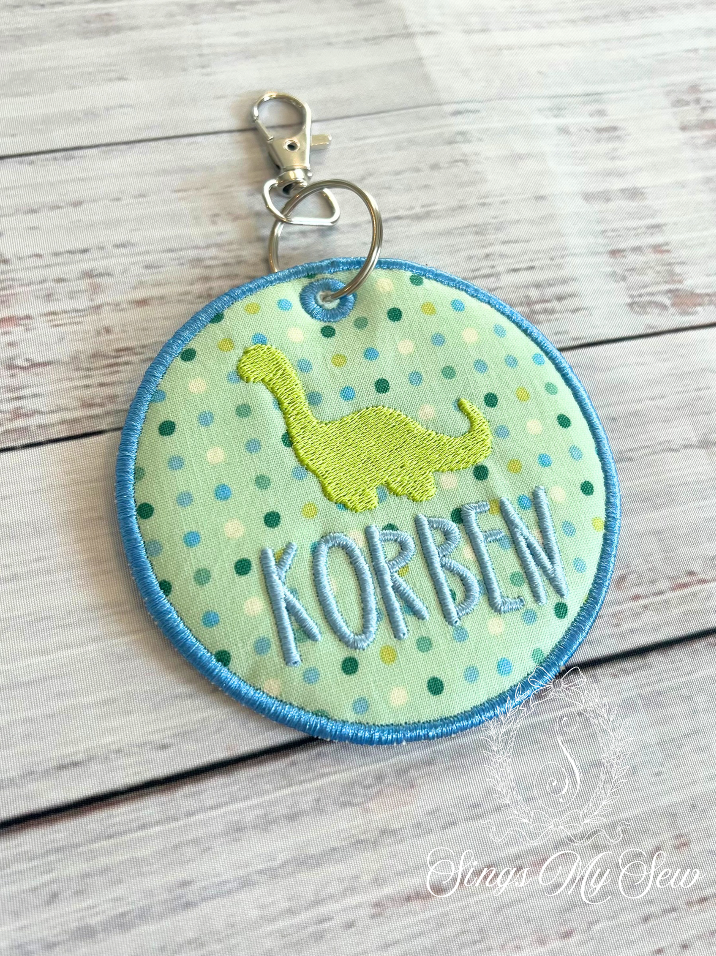 Dino Name Bag Tag
