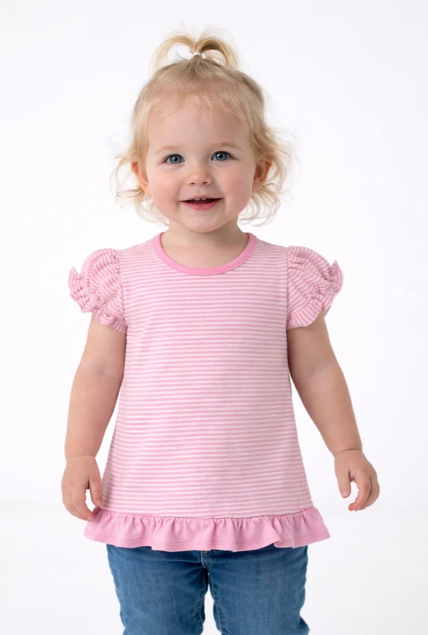 Ruffle Stripes Shirts