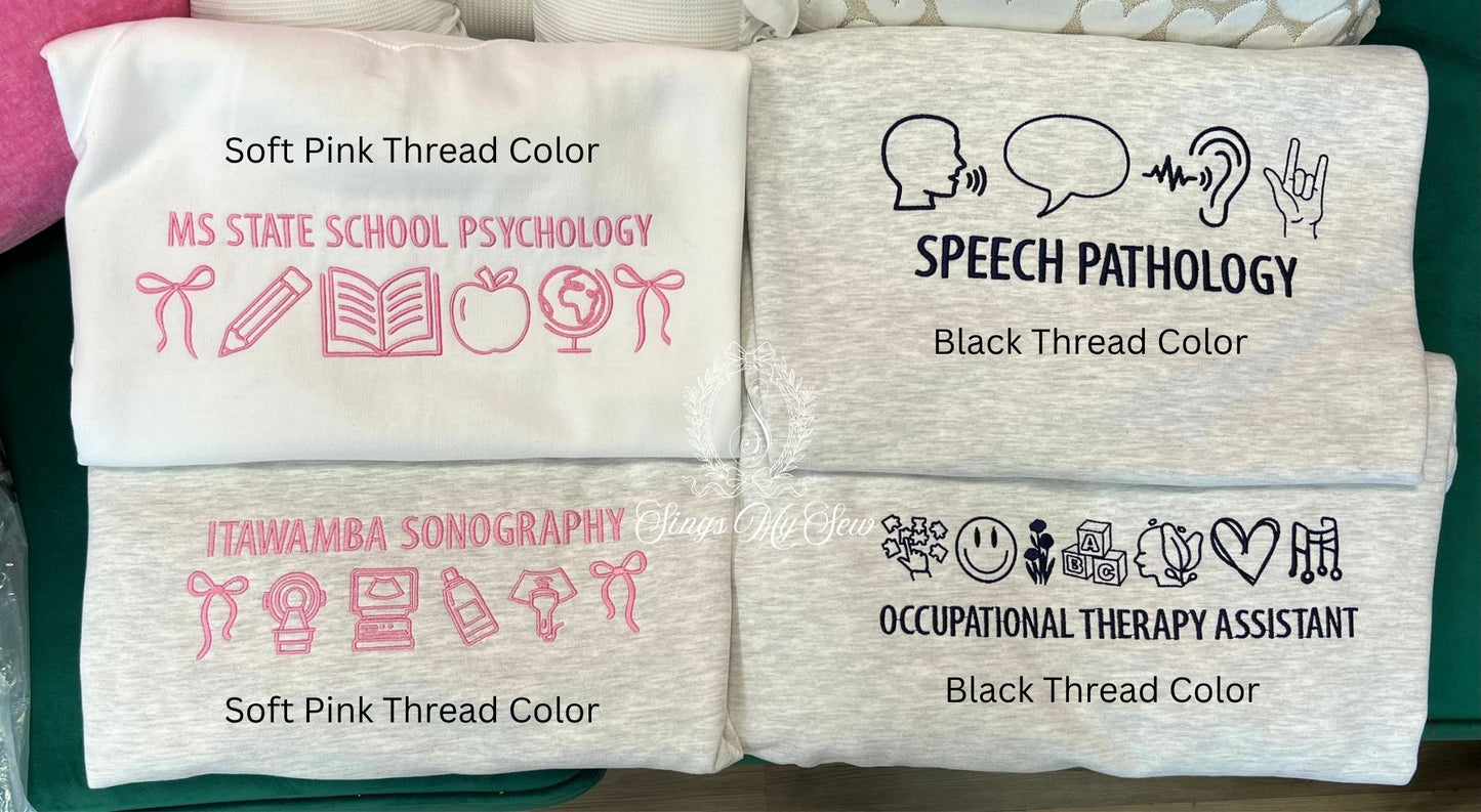 Occupational Sweatshirts (All Design Options)