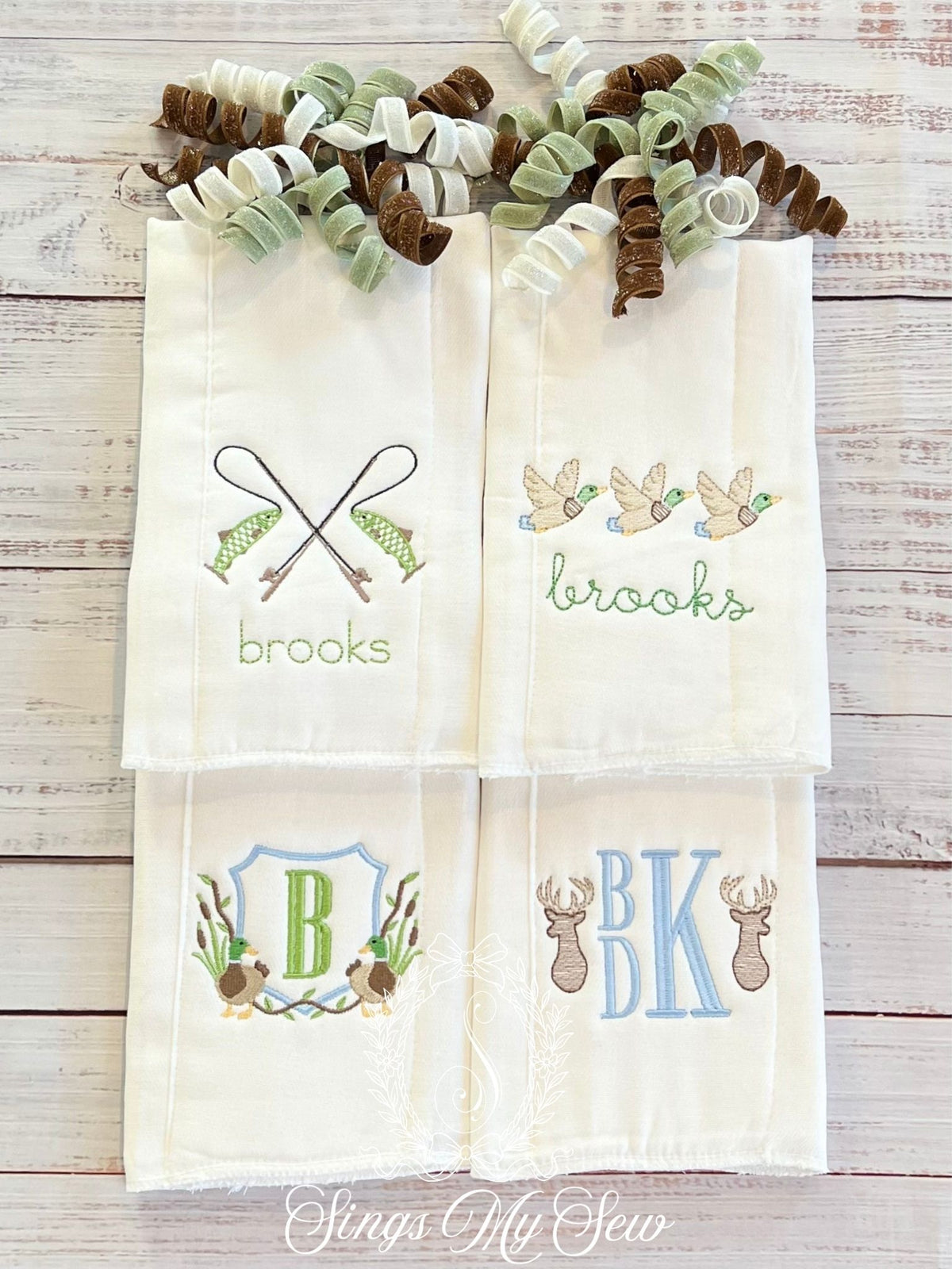 Tri-Fold Burp Cloths-Wildlife Collection