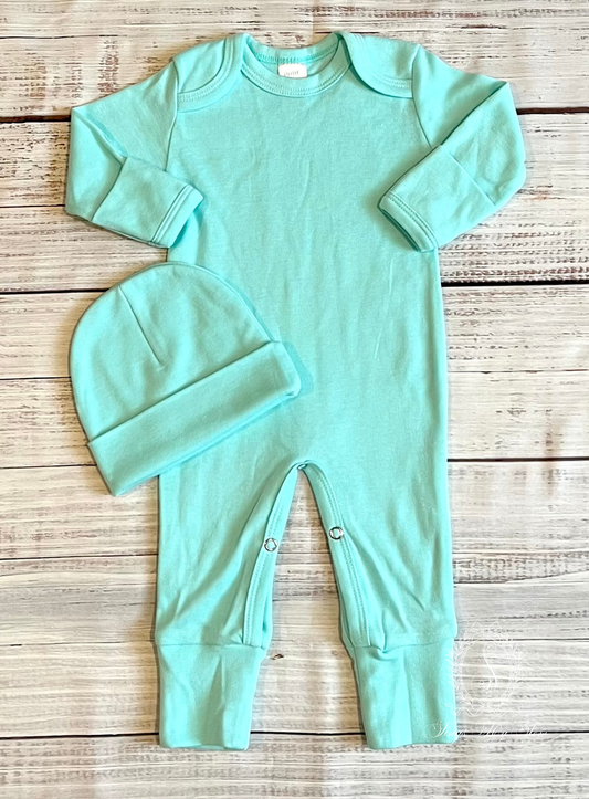 Sleeper & Hat Set (Aqua)