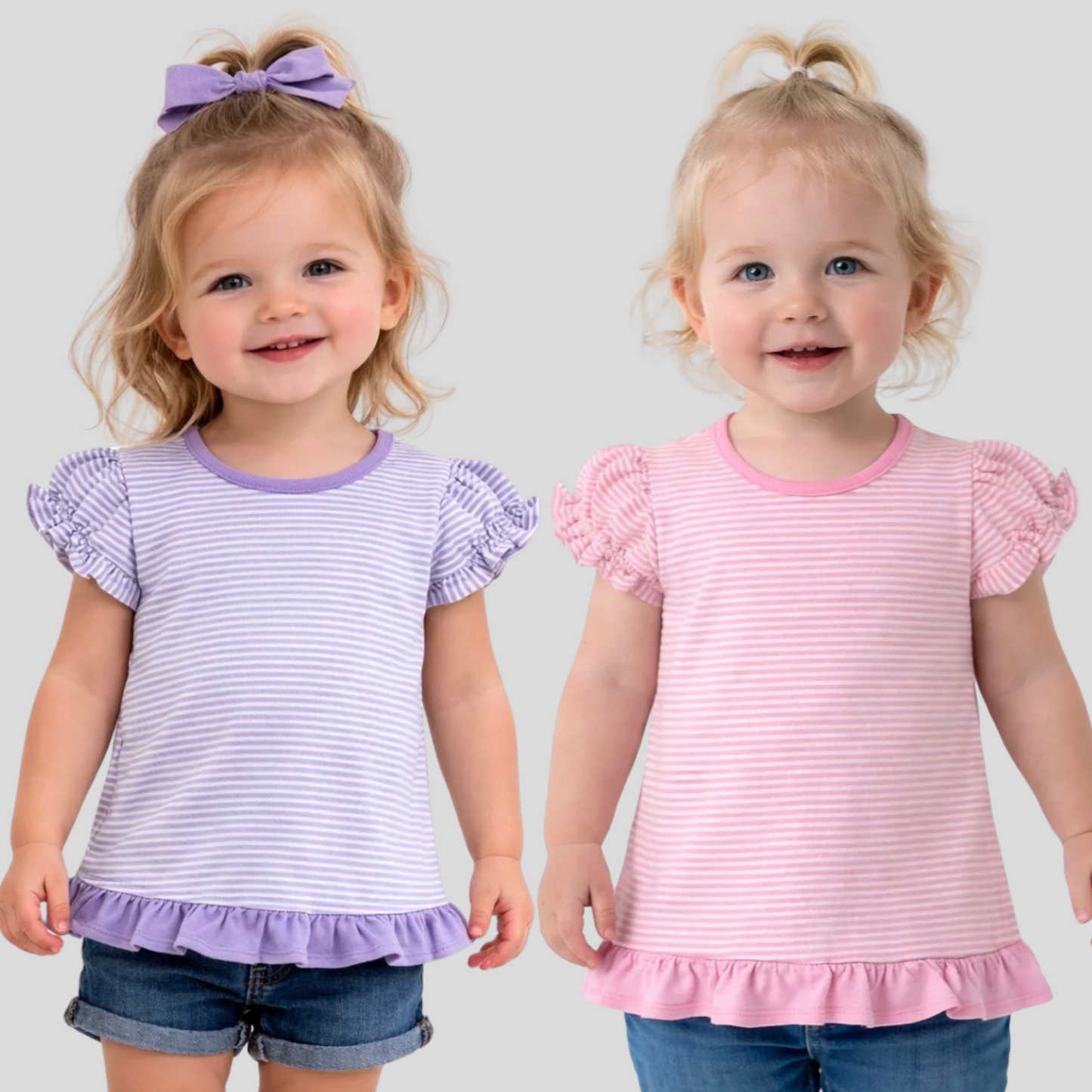 Ruffle Stripes Shirts