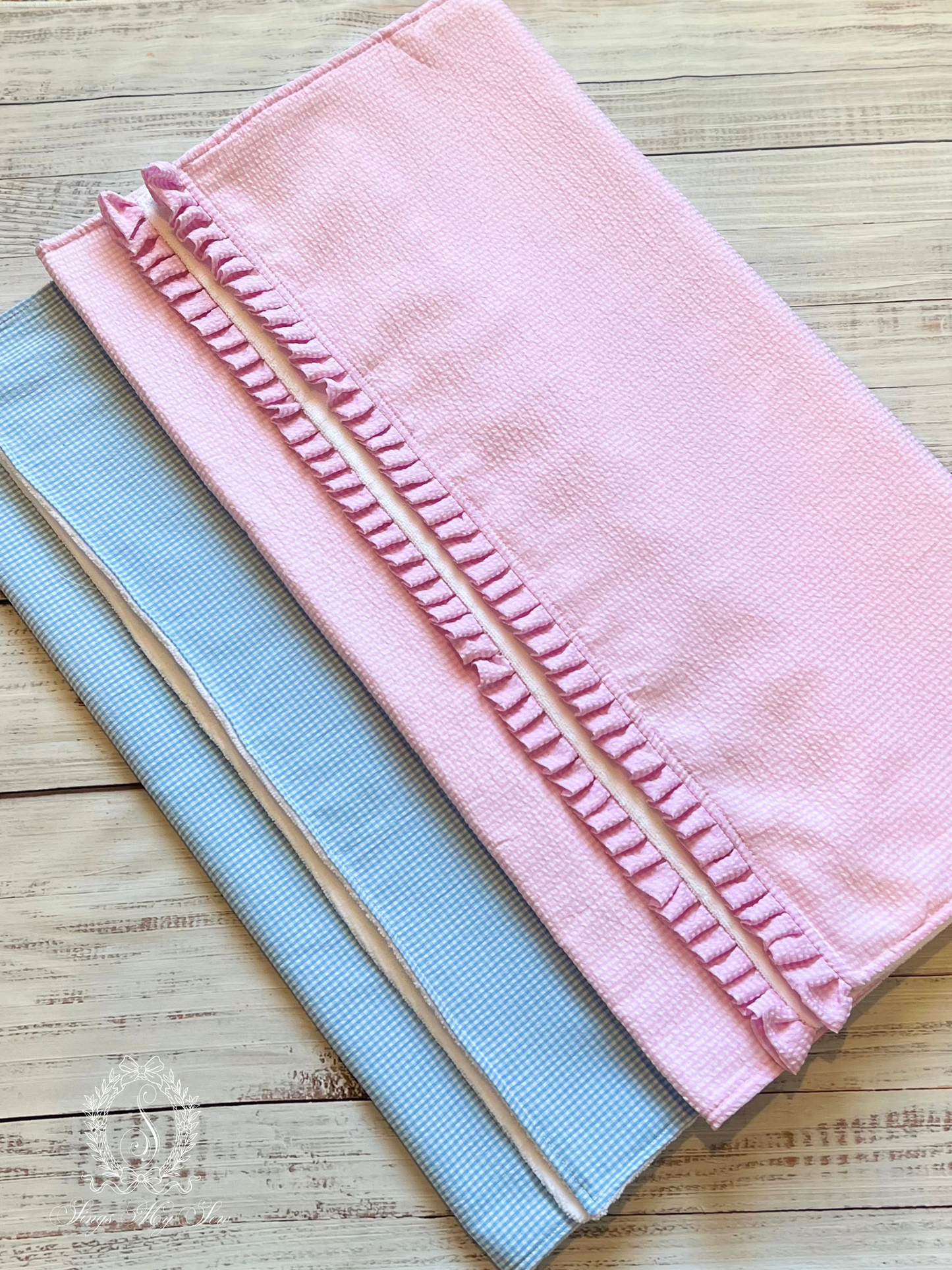 Seersucker Gingham Towels