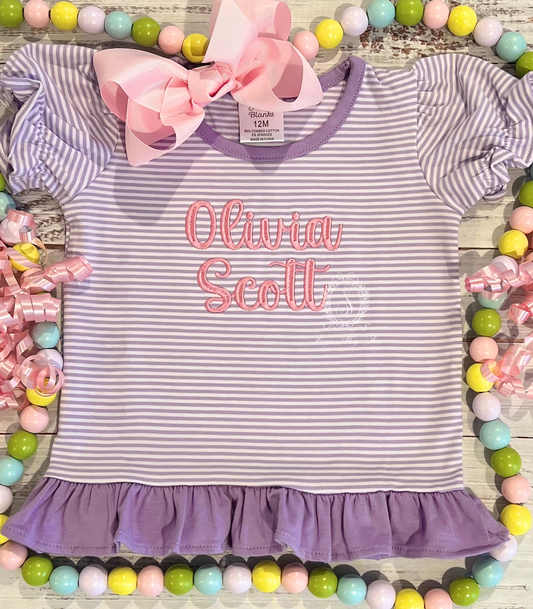 Ruffle Stripes Shirts