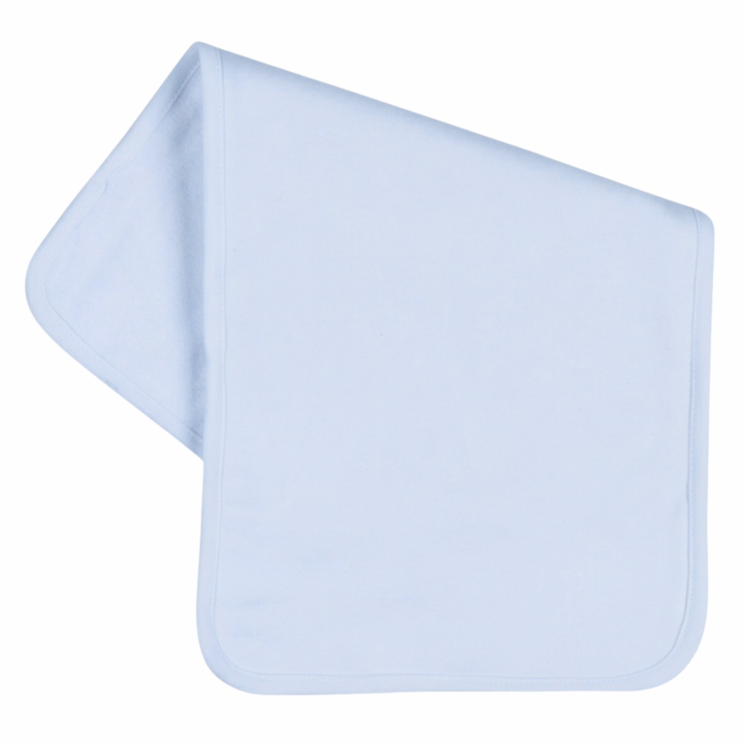 Solid Blue Bib & Burp Cloth