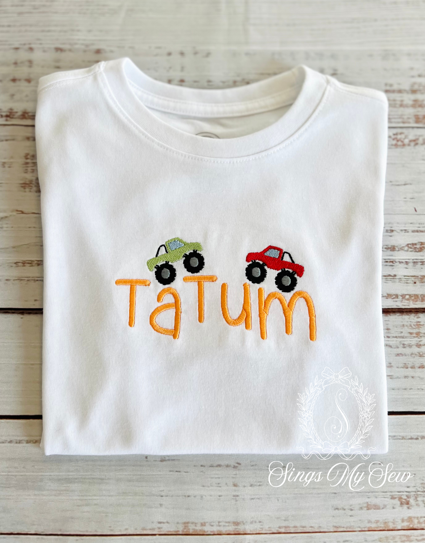 Monster Truck Name Shirt