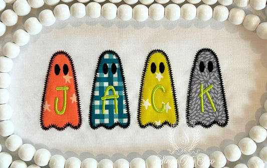 Ghost Name Applique Boys Shirt