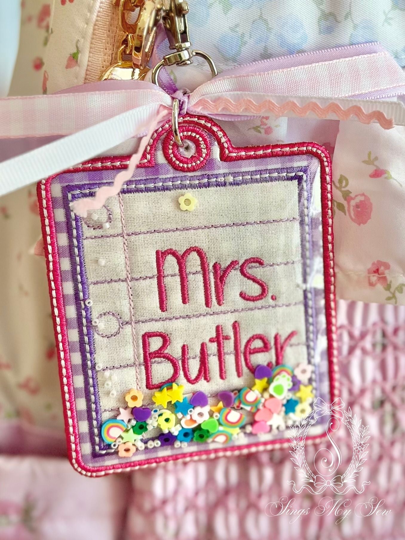 Notebook Paper Name Bag Tag