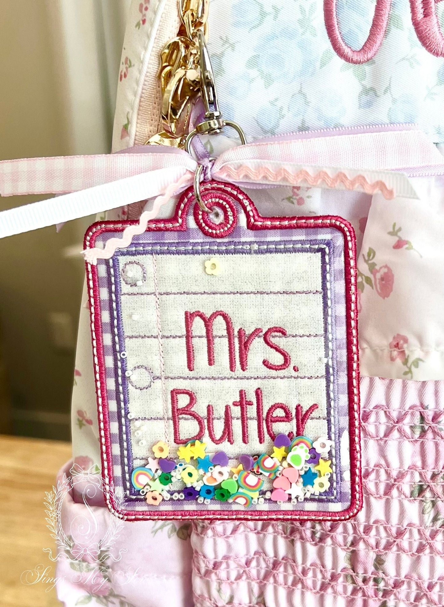 Notebook Paper Name Bag Tag