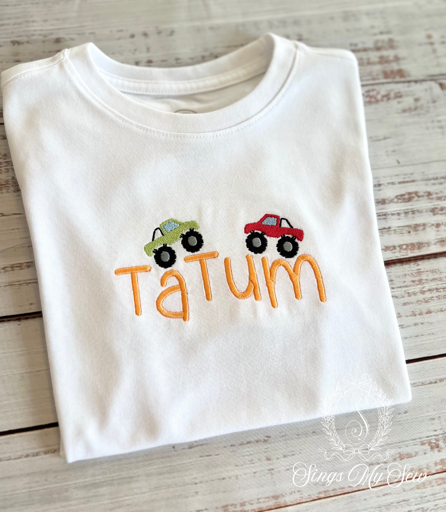 Monster Truck Name Shirt