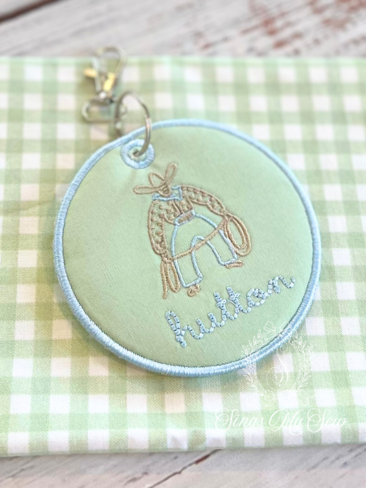 Retro Cowboy Name Bag Tag
