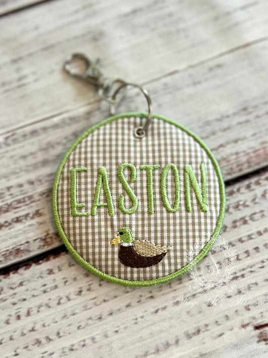 Mallard Duck Name Bag Tag
