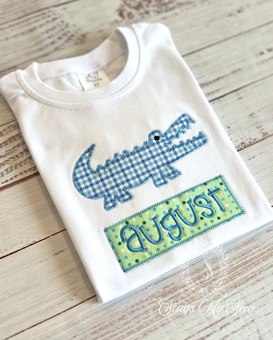 Alligator Name Plate Short Sleeve Shirt