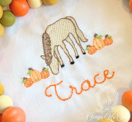 Horse in Pumpkin Patch Shirt