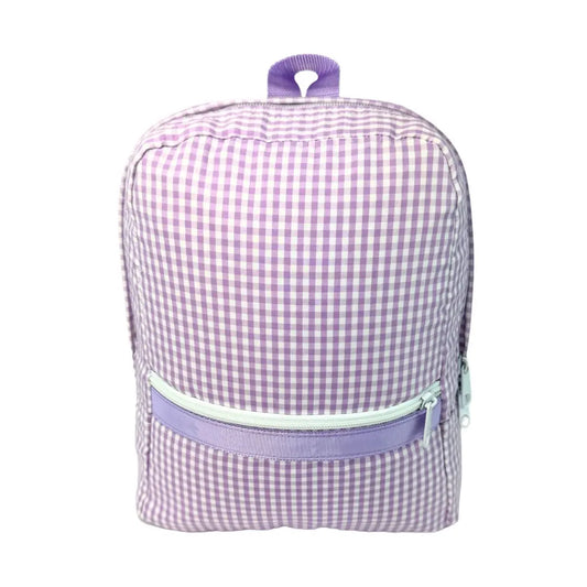 Gingham Backpack (Lavender)