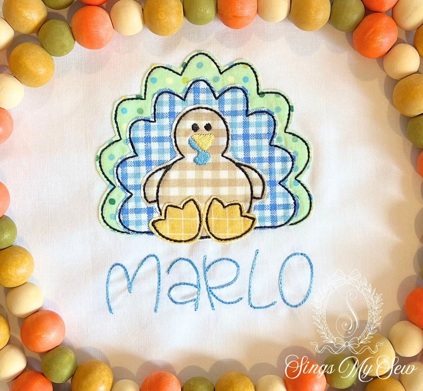 Turkey Applique Name Shirt