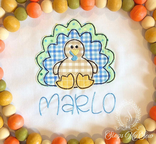 Turkey Applique Name Shirt