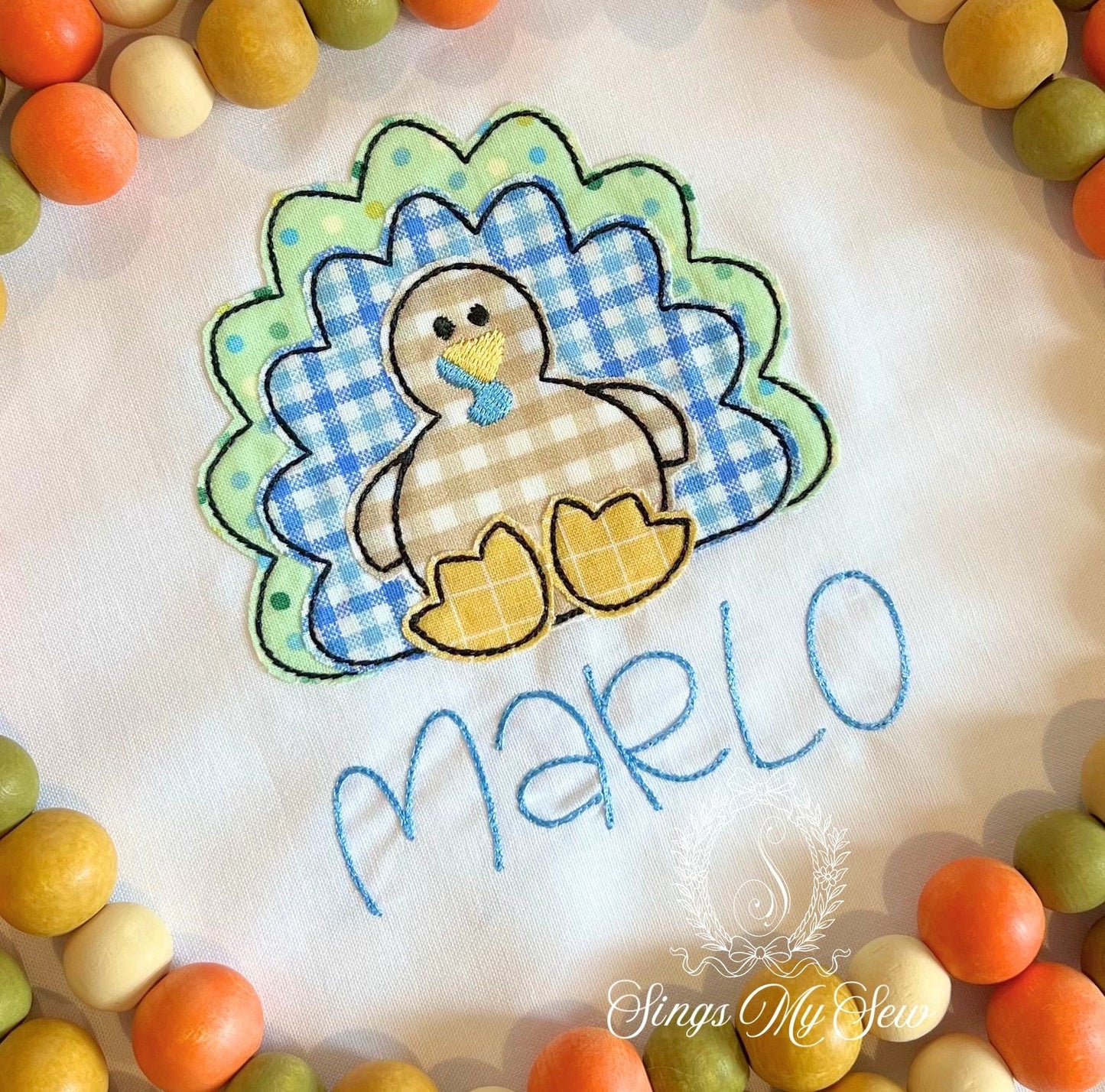 Turkey Applique Name Shirt